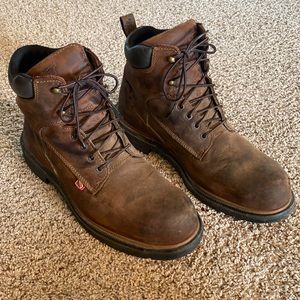 Red wing shoes mens size 12 work boots brown Waterproof Dynaforce